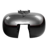 HR3 Billet Silver / Vivid Black 2017RGU Gas Tank For 2008-2023 Harley Touring Models